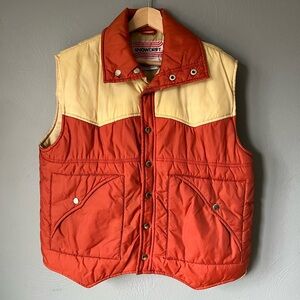 Vintage 70s Snowdrift Puffer Vest Sz L